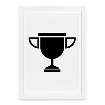 cup - Framed poster (27 × 37 cm) - white - Front