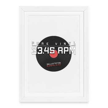 Pure Vinyle - Disque - Affiche encadrée (27 × 37 cm) - blanc - Devant