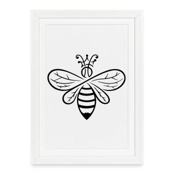 Bee Queen Bee Queen - Framed poster (27 × 37 cm) - white - Front