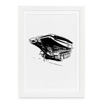 Appareil de pose de pont BLG 60 - Affiche encadrée (27 × 37 cm) - blanc - Devant