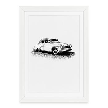 P-312-0 Wartburg - Affiche encadrée (27 × 37 cm) - blanc - Devant