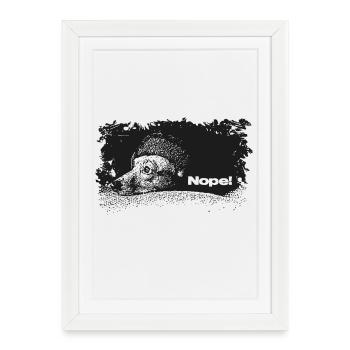 Non, pas aujourd’hui - Affiche encadrée (27 × 37 cm) - blanc - Devant