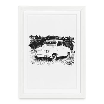 Goggomobil - Framed poster (27 × 37 cm) - white - Front