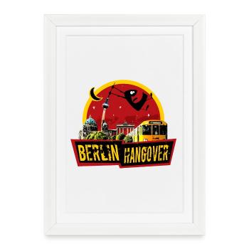 La gueule de bois de Berlin - Affiche encadrée (27 × 37 cm) - blanc - Devant