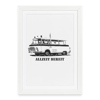 Barkas - B1000 - Ambulance - Affiche encadrée (27 × 37 cm) - blanc - Devant