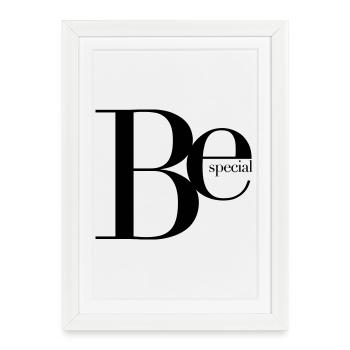être spécial, particulièrement incroyable, génial, LOL, unique - Affiche encadrée (27 × 37 cm) - blanc - Devant