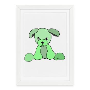Bande dessinée pour chiens - Affiche encadrée (27 × 37 cm) - blanc - Devant
