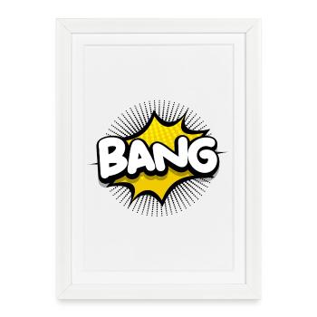 explosion, bang, boom - Framed poster (27 × 37 cm) - white - Front