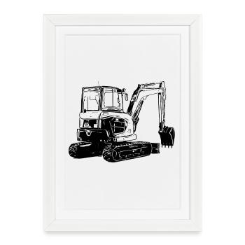 Petite pelle - Affiche encadrée (27 × 37 cm) - blanc - Devant