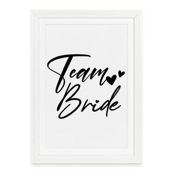 Enterrement de vie de garçon TEAM BRIDE - Affiche encadrée (27 × 37 cm) - blanc - Devant