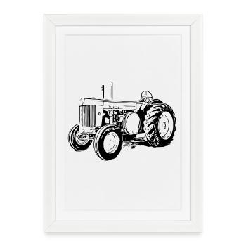 Tracteur modèle R - Affiche encadrée (27 × 37 cm) - blanc - Devant