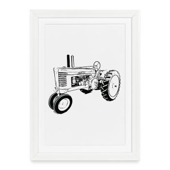 Tracteur modèle A - Affiche encadrée (27 × 37 cm) - blanc - Devant