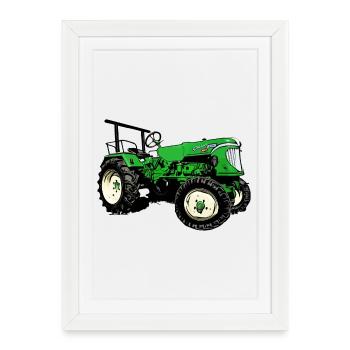 Tracteur Güldner ADN-8 Shark’s Mouth - Affiche encadrée (27 × 37 cm) - blanc - Devant