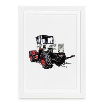 MB trac 65 70 - Affiche encadrée (27 × 37 cm) - blanc - Devant