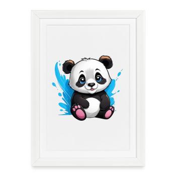 Panda Ours - Affiche encadrée (27 × 37 cm) - blanc - Devant
