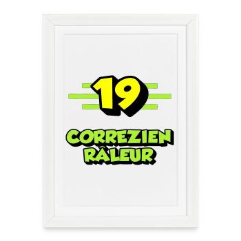 Correzien râleur - Affiche encadrée (27 × 37 cm) - blanc - Devant