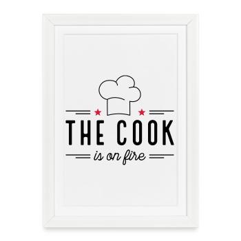 Dictons amusants pour les chefs - Affiche encadrée (27 × 37 cm) - blanc - Devant