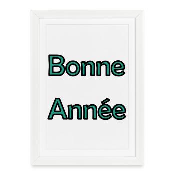 HAPPY NEW YEAR. NEW YEAR'S EVE. NEW YEAR - Framed poster (27 × 37 cm) - white - Front