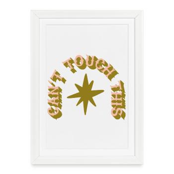 Can't Touch This – Cactus Humor - Framed poster (27 × 37 cm) - white - Front
