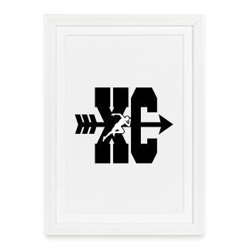 CROSS-COUNTRY XC - Affiche encadrée (27 × 37 cm) - blanc - Devant