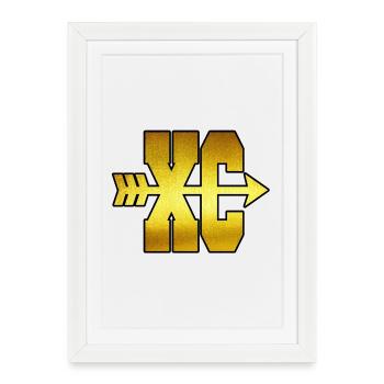 CROSS-COUNTRY XC - Affiche encadrée (27 × 37 cm) - blanc - Devant