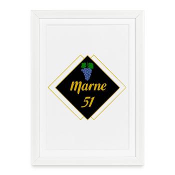 Marne - Affiche encadrée (27 × 37 cm) - blanc - Devant