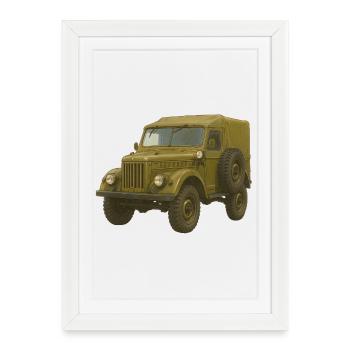 gaz 69 - Affiche encadrée (27 × 37 cm) - blanc - Devant