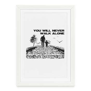 Father & Son – Never Alone - Framed poster (27 × 37 cm) - white - Front