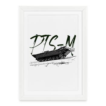 PTSM Style vétéran - Affiche encadrée (27 × 37 cm) - blanc - Devant