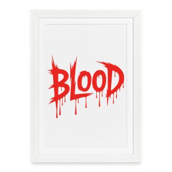 Sang - Conception de sang tueur - Affiche encadrée (27 × 37 cm) - blanc - Devant