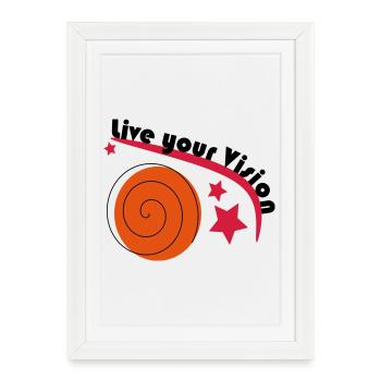 Live your Vision - Framed poster (27 × 37 cm) - white - Front
