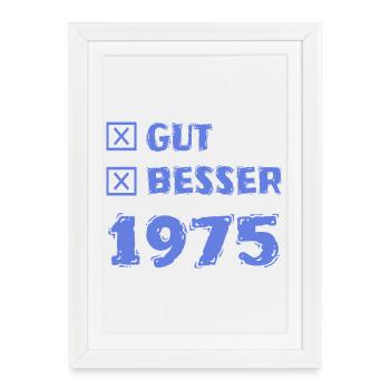1975 - Affiche encadrée (27 × 37 cm) - blanc - Devant