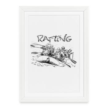 rafting - Affiche encadrée (27 × 37 cm) - blanc - Devant