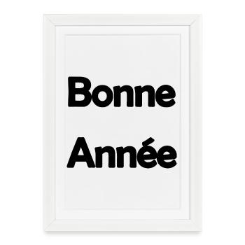 BONNE ANNEE. SAINT SYLVESTRE. MEILLEURS VOEUX - Affiche encadrée (27 × 37 cm) - blanc - Devant