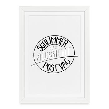 Schlimmer als es aussieht, Post Vac - Gerahmtes Poster (27 × 37 cm) - Weiß - Vorne
