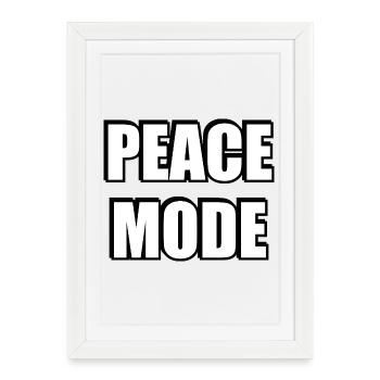 Mode Paix - Affiche encadrée (27 × 37 cm) - blanc - Devant