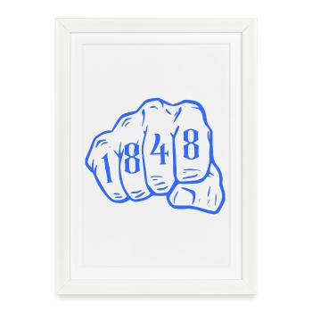 1848 Ruhrpott Football Bochum Région de la Ruhr - Affiche encadrée (27 × 37 cm) - blanc - Devant
