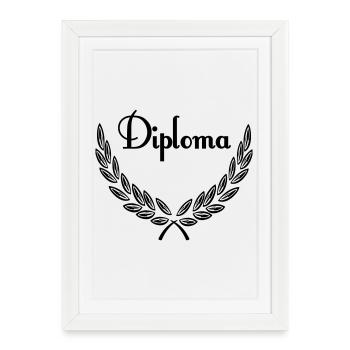 diplôme - Affiche encadrée (27 × 37 cm) - blanc - Devant