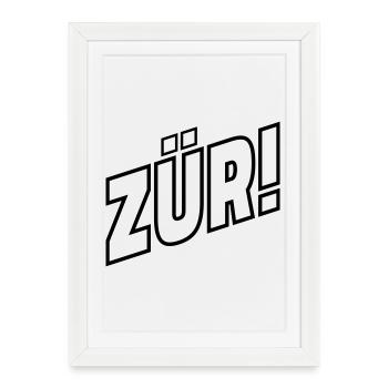 Zurich - Affiche encadrée (27 × 37 cm) - blanc - Devant