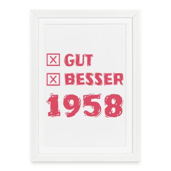 1958 - Framed poster (27 × 37 cm) - white - Front