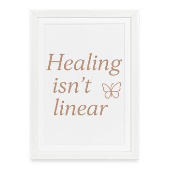 Healing Isn't Linear Butterfly - Framed poster (27 × 37 cm) - white - Front