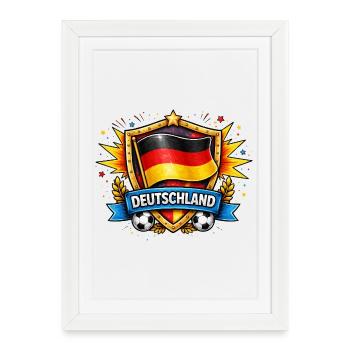 Germany Shield Football Design - Framed poster (27 × 37 cm) - white - Front