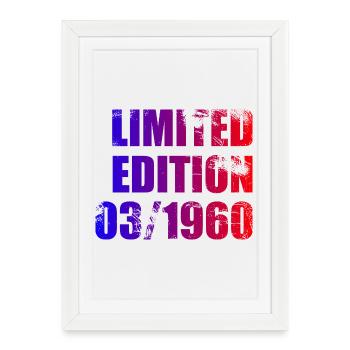 66e anniversaire Édition Limitée 03/1960 - Affiche encadrée (27 × 37 cm) - blanc - Devant