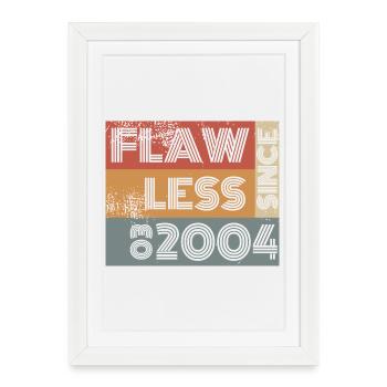 22. Anniversaire Flawless depuis 03/2004 - Affiche encadrée (27 × 37 cm) - blanc - Devant