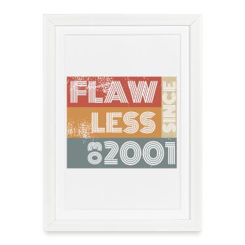 25e anniversaire Parfait depuis 03/2001 - Affiche encadrée (27 × 37 cm) - blanc - Devant