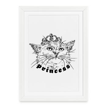 Princesse - Affiche encadrée (27 × 37 cm) - blanc - Devant