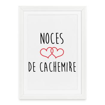 Noces de cachemire 47 ans de mariage - Affiche encadrée (27 × 37 cm) - blanc - Devant