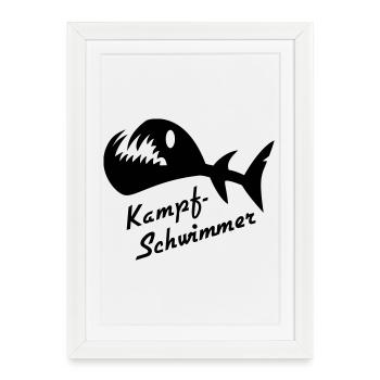 Bataille Poisson Fantasma 2 - Affiche encadrée (27 × 37 cm) - blanc - Devant