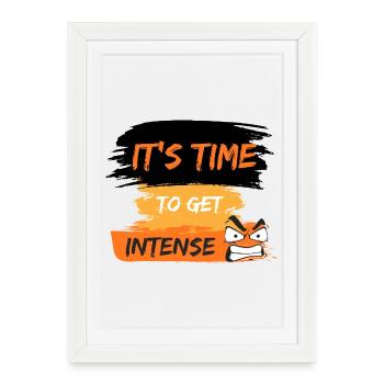 Il est temps de passer à un design de t-shirt intense. - Affiche encadrée (27 × 37 cm) - blanc - Devant