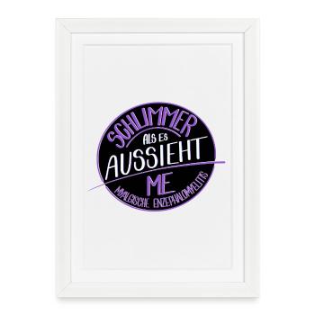 Schlimmer als es aussieht, M.E.  - Gerahmtes Poster (27 × 37 cm) - Weiß - Vorne